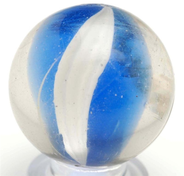 2-COLOR BLUE GLASS SINGLE NAKED RIBBON MARBLE.    