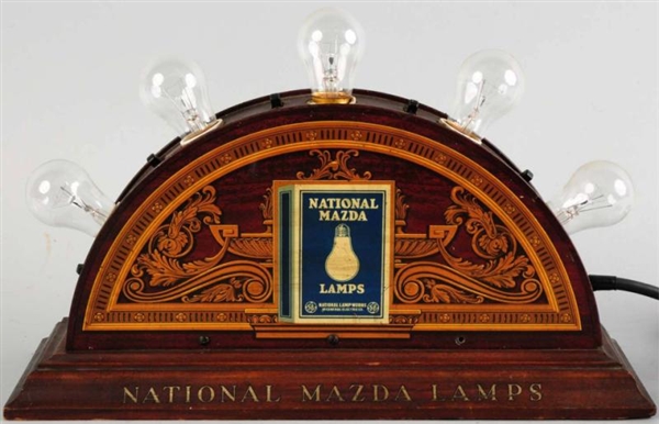 NATIONAL MAZDA LAMPS BULB DISPLAY.                
