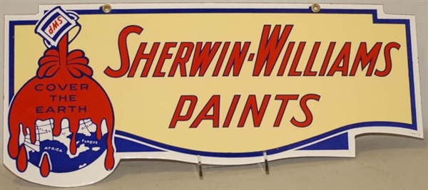 PORCELAIN SHERWIN-WILLIAMS PAINT SIGN.            