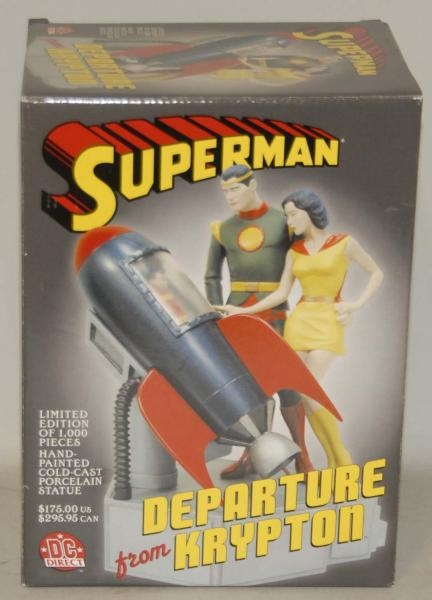 CIRCA DC DIRECT SUPERMAN FIGURE WITH BOX.         