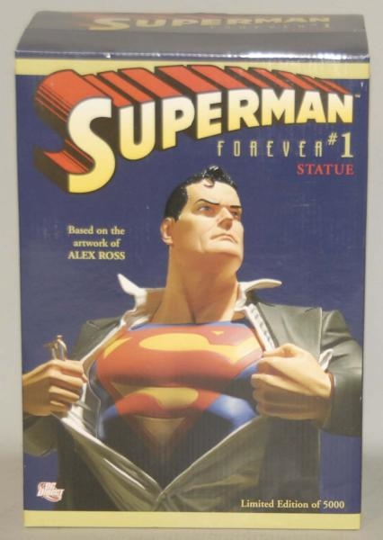 DC DIRECT SUPERMAN FOREVER STATUE IN BOX.         