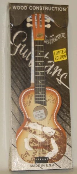 MODERN WOODEN ROY ROGERS GUITAR IN BOX.           