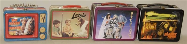 LOT OF 7: TIN CHARACTER MODERN LUNCHBOXES.        