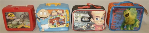 LOT OF 5: MODERN CHARACTER LUNCHBOXES.            