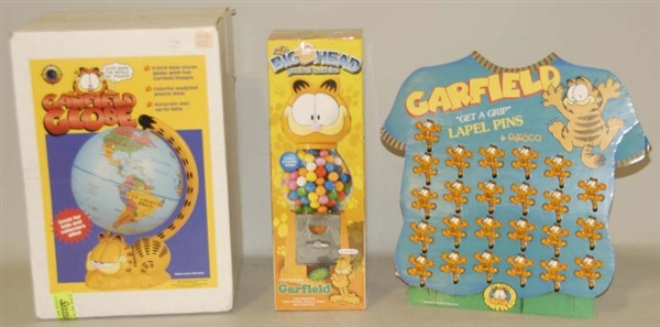 LOT OF 3: GARFIELD TOY ITEMS IN BOXES.            