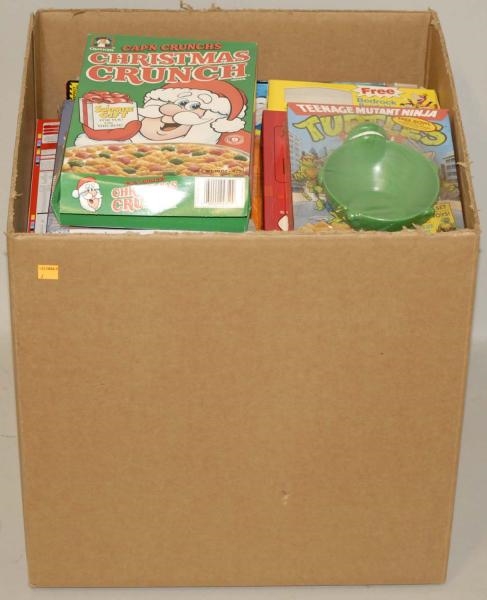 LOT OF ASSORTED CEREAL BOXES.                     