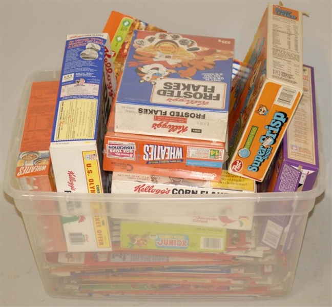 LARGE LOT OF SPORTS THEME CEREAL BOXES.           