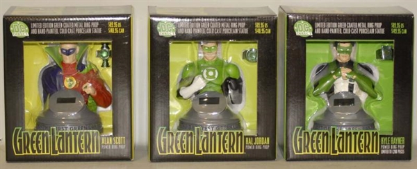 LOT OF 5: GREEN LANTERN TOYS IN BOXES.            