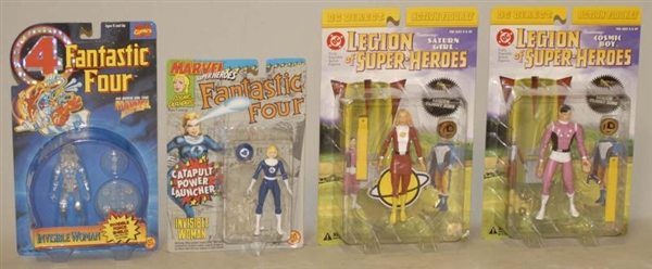 LOT OF SUPER HERO TOYS IN BOXES.                  
