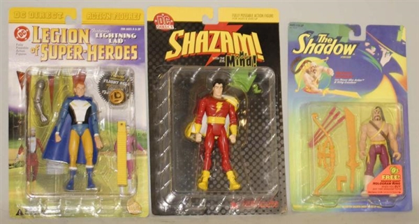 LOT OF 5: SUPER HERO TOYS IN BOXES.               