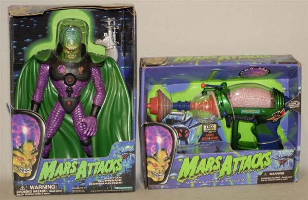 LOT OF 6: MARS ATTACKS TOYS IN BOXES.             