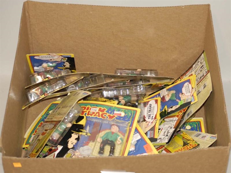 LARGE LOT OF DICK TRACY TOYS IN BOXES.            