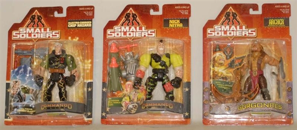 LOT OF 5: SMALL SOLDIERS TOYS IN BOXES.           
