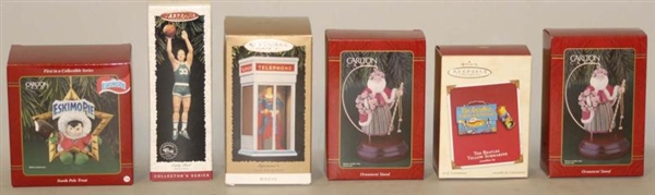 LOT OF 17: HALLMARK CHRISTMAS ORNAMENTS IN BOXES. 