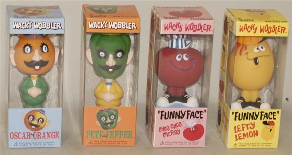LOT OF 4: WACKY WOBBLER TOYS IN BOXES.            