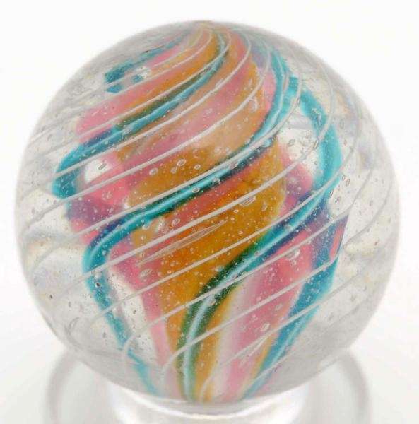 STRIKING 3-STAGE SOLID CORE SWIRL MARBLE.         