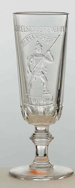 PRE-PROHIBITION EMBOSSED EXCELSIOR BREWERY GLASS. 