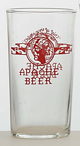 APACHE BEER GLASS.                                