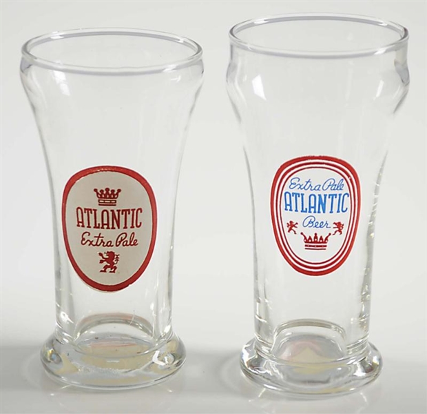 LOT OF 2: ATLANTIC BEER GLASSES.                  