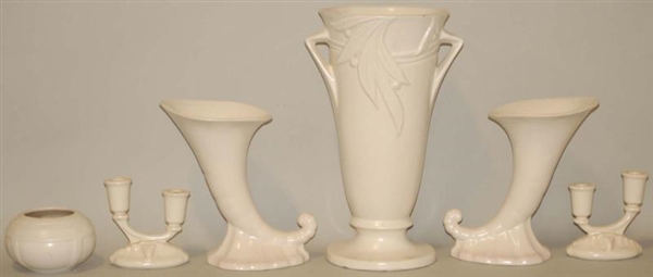 LOT OF 6: IVORY ROSEVILLE PIECES.                 