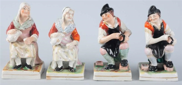 LOT OF 4: 20TH CENTURY STAFFORDSHIRE FIGURES.     
