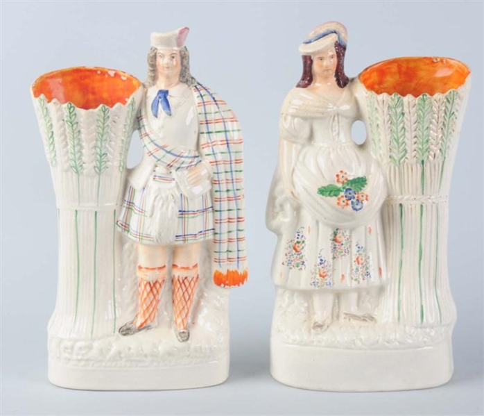 PAIR OF 1850S STAFFORDSHIRE FIGURINES.            