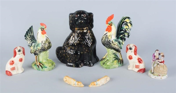 LOT OF 8: ASSORTED STAFFORDSHIRE FIGURINES.       