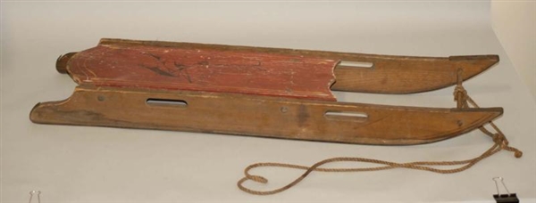 CHILDS WOODEN PAINTED SLED.                      
