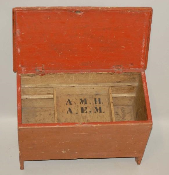 SMALL WOODEN CHEST.                               