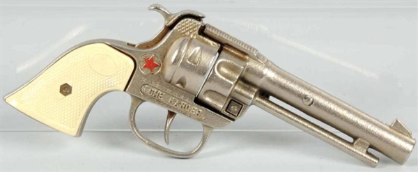 HUBLEY LONE RANGER CAST IRON CAP GUN.             
