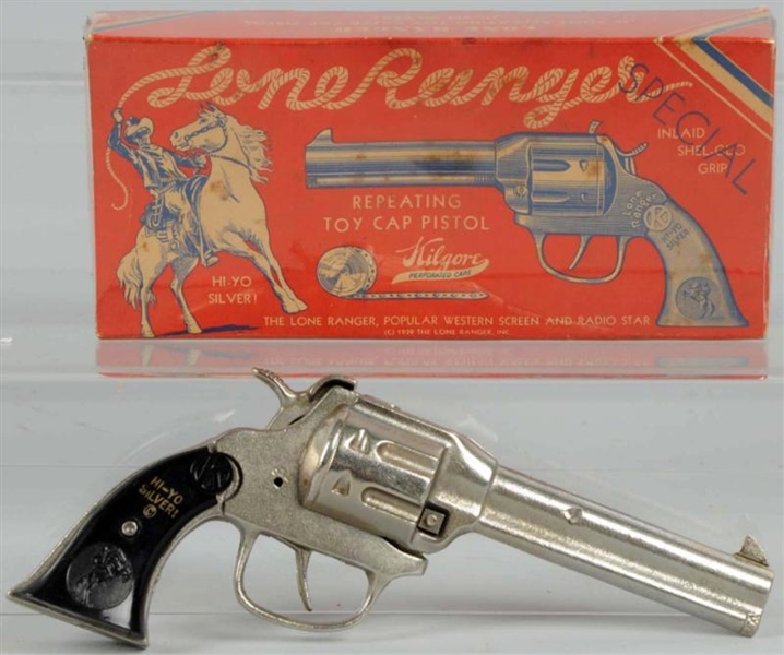 LONE RANGER CAP GUN IN BOX.                       