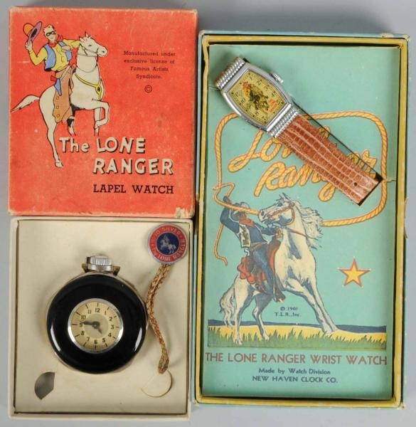LOT OF 2: LONE RANGER WATCHES IN BOXES.           
