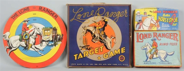 LOT OF 3: LONE RANGER GAMES IN BOXES.             