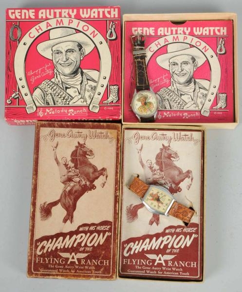 LOT OF 2: GENE AUTRY WATCHES IN BOXES.            