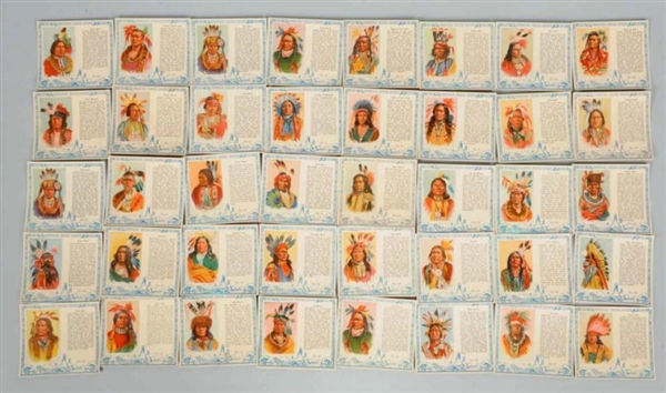 LOT OF 41: RED MAN TOBACCO INDIAN CHIEF CARDS.    