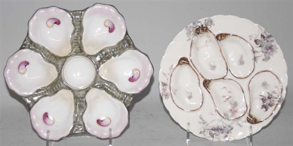 LOT OF 2: OYSTER PLATES.                          