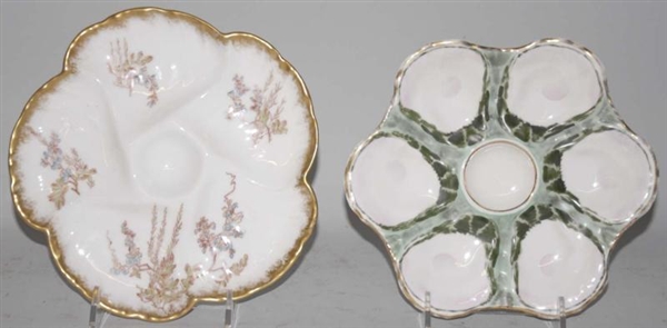 LOT OF 2: SCALLOPED OYSTER PLATES.                