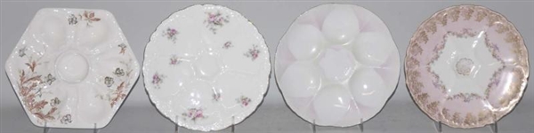 LOT OF 4: OYSTER PLATES.                          