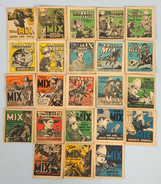 LOT OF TOM MIX 1934 NATIONAL CHICLE BOOKS.        