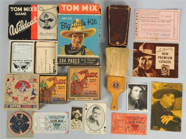 LOT OF TOM MIX ITEMS.                             
