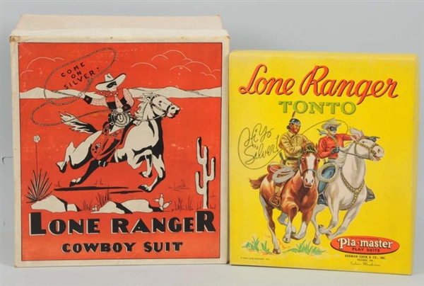 LOT OF 2: LONE RANGER OUTFIT & BOXES.             