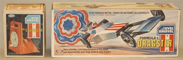 LOT OF 2: VINTAGE IDEAL EVEL KNIEVEL TOYS.        