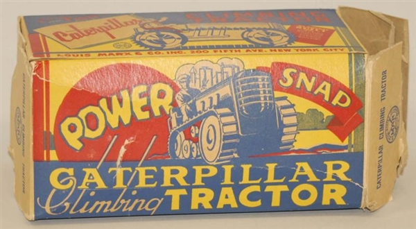 MARX TIN LITHO WIND-UP CATERPILLAR TRACTOR TOY.   