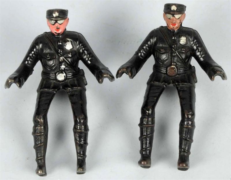 LOT OF 2: CAST IRON HUBLEY MOTORCYCLE FIGURES.    