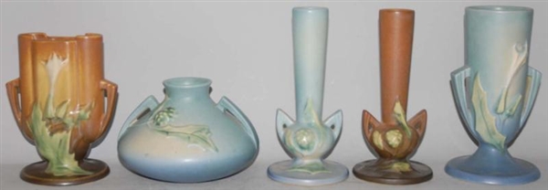 LOT OF 5: ROSEVILLE THORNAPPLE PIECES.            
