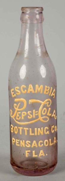 PEPSI-COLA ESCAMBIA EMBOSSED STRAIGHT SIDE BOTTLE 