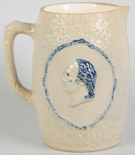 POTTERY PITCHER WITH CIVIL WAR SCENE.             