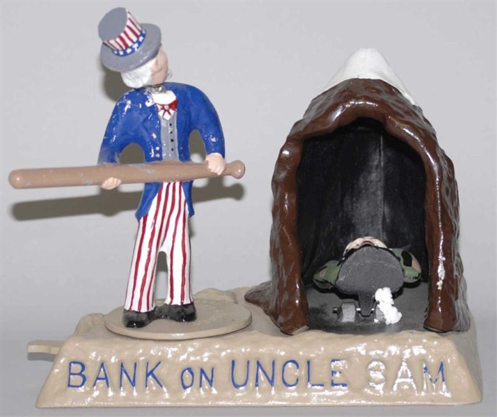 UNCLE SAM & OSAMA BIN LADEN MECHANICAL BANK.      