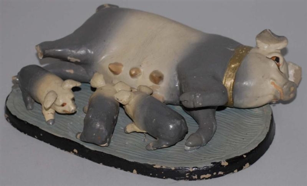 POTTERY PIGS WITH PIGLETS STILL BANK.             