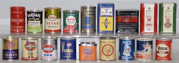 LOT OF 18: TIN CAN STILL BANKS.                   